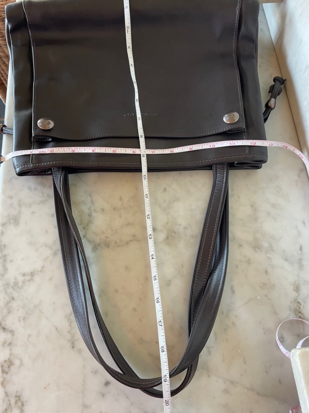LONGCHAMP Galatee Chocolate Brown Leather Shoulder Bag - Picture 15 of 16